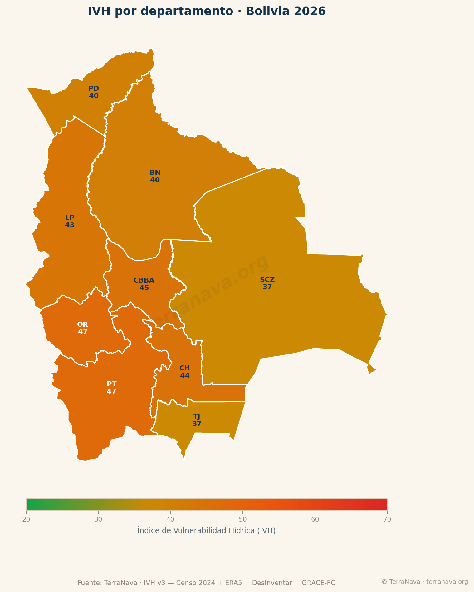 Mapa IVH Bolivia